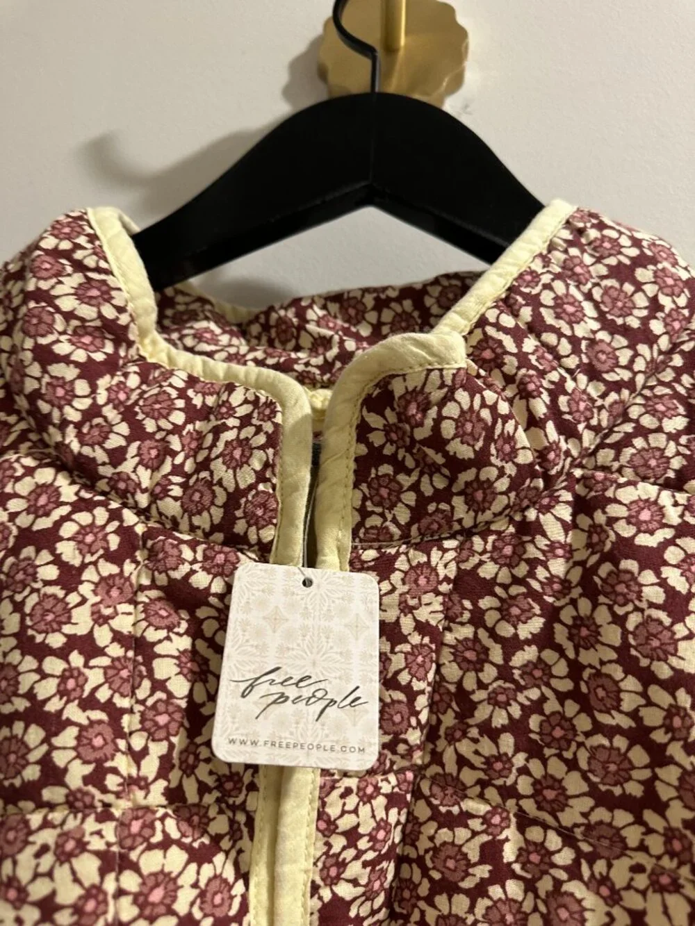FREE PEOPLE Chloe Jacket in Maroon Combo Size X-Large NWT
